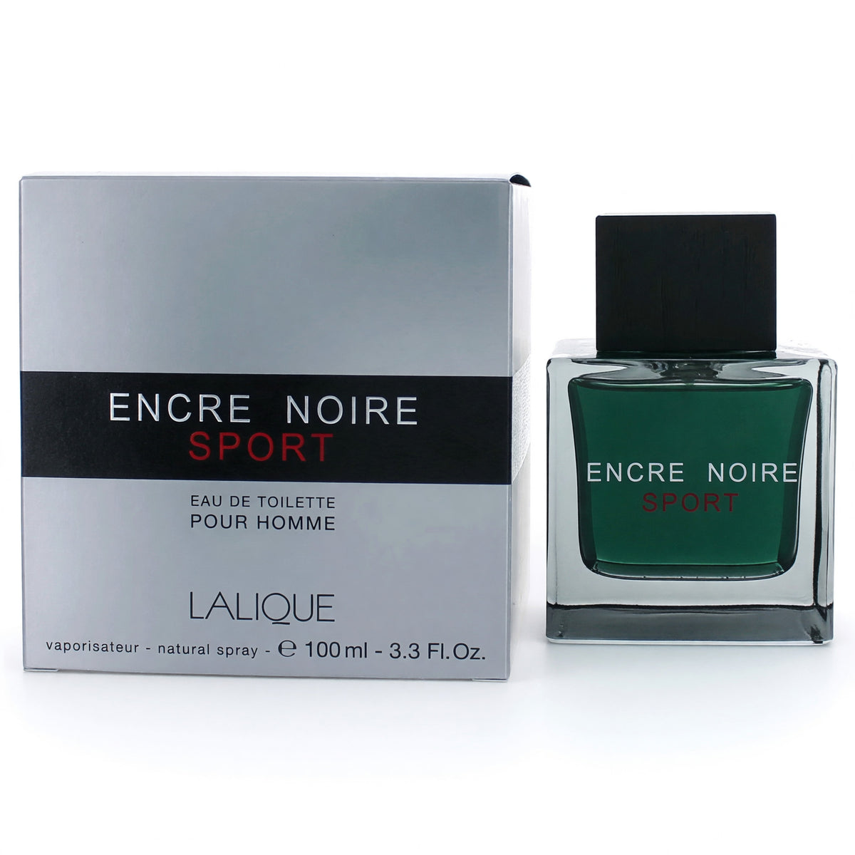 Encre Noire Sport by Lalique, 3 oz EDT Spray for Men